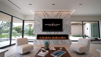 Modern Flames: Orion 120" Multi-Sided Fireplace—primary view