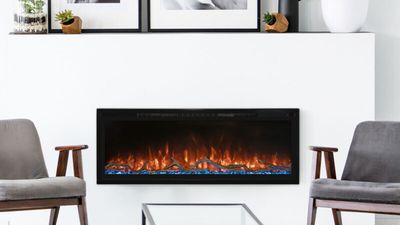 Modern Flames: 50" Spectrum Slimline Wall Mount/Recessed Fireplace—primary view