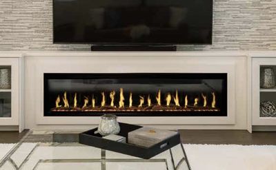 Modern Flames: Orion 76" Slim Linear Helovision—primary view