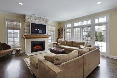 Modern Flames: Redstone 36" Traditional Electric Fireplace Insert (Large Surround)—primary view
