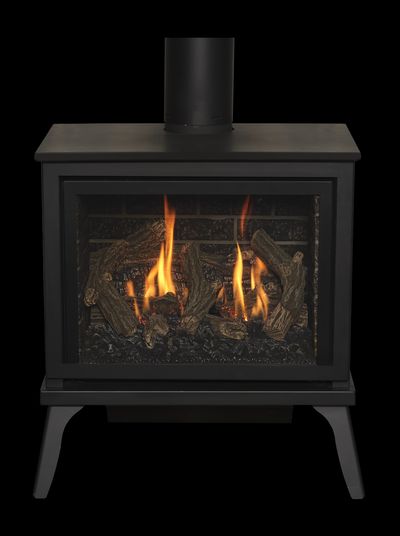 Kozy Heat: Lakefield XL Freestanding Gas Fireplace - Logs—primary view