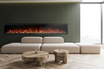 Modern Flames: 100" Spectrum Slimline Wall Mount/Recessed Fireplace—primary view