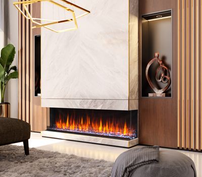 Kozy Heat: Osseo E64 Multi-sided Linear Fireplace—primary view