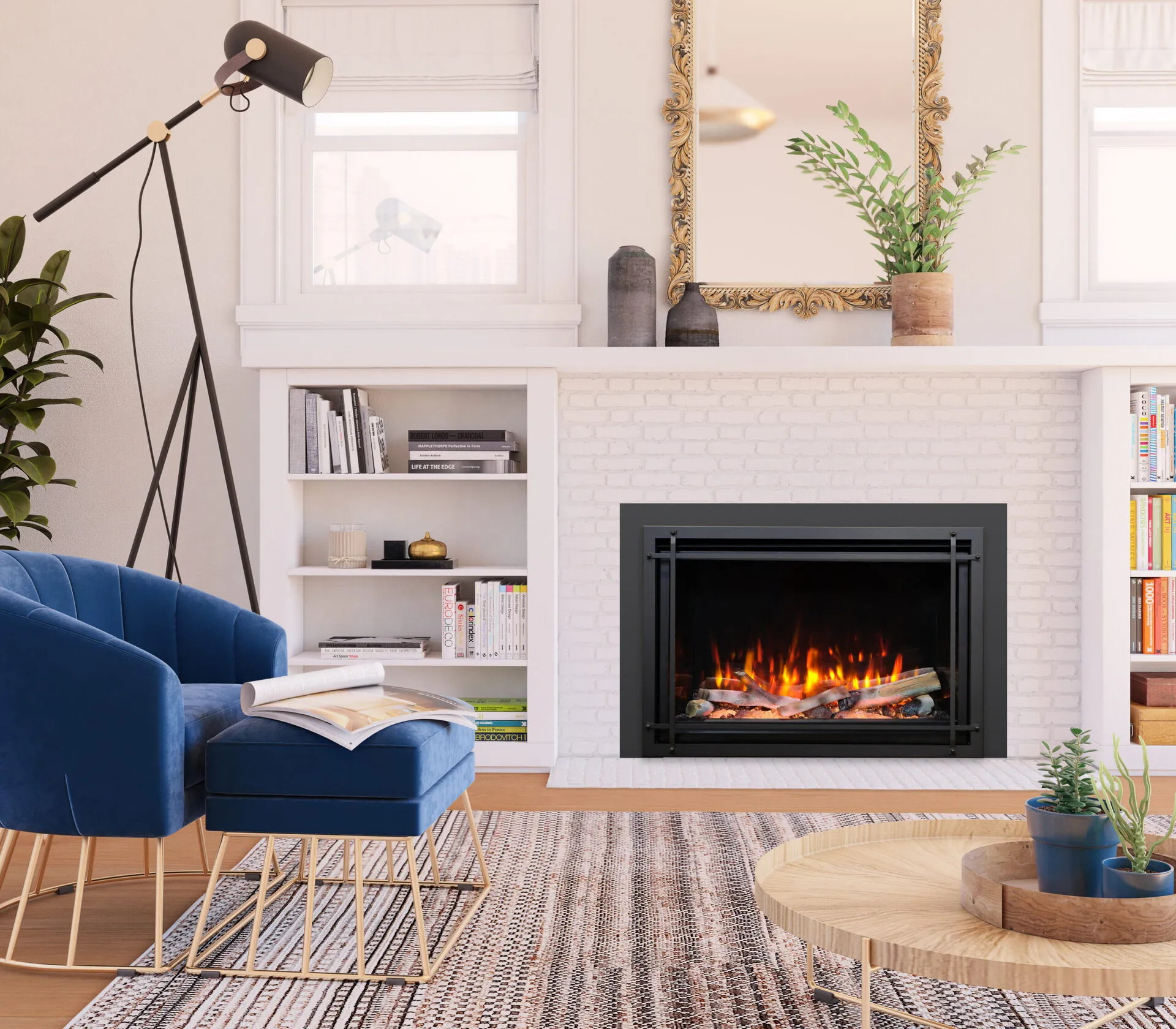 Kozy Heat Osseo E29 electric fireplace in a contemporary setting