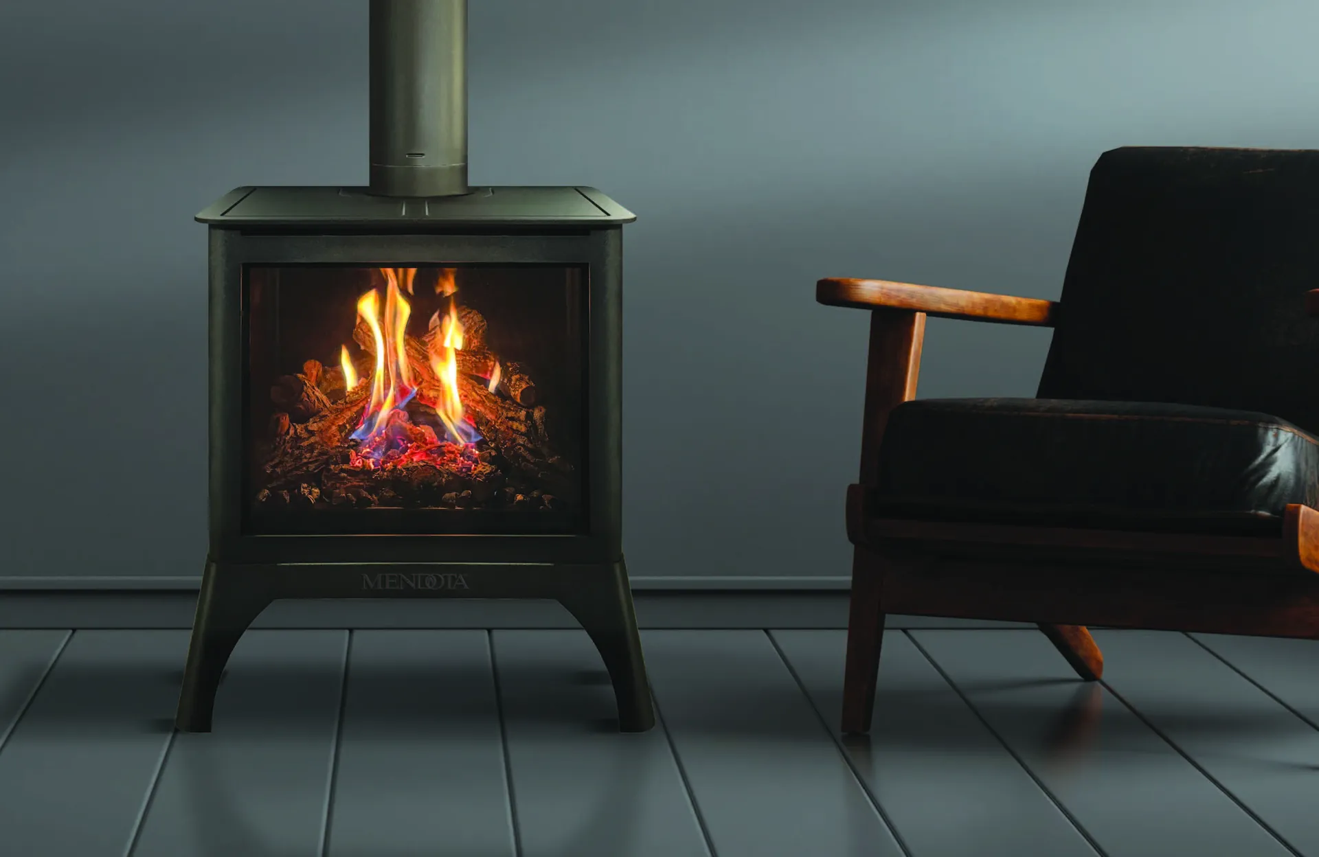 Mendota 360 Fire-In freestanding gas stove