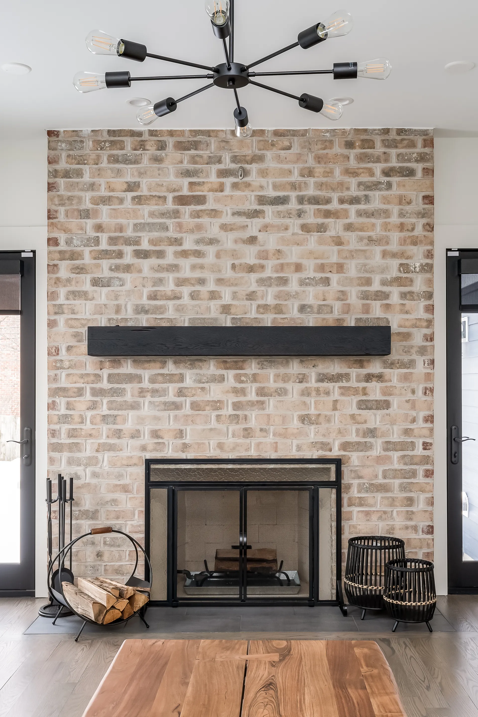 Brick masonry fireplace ready for an insert upgrade